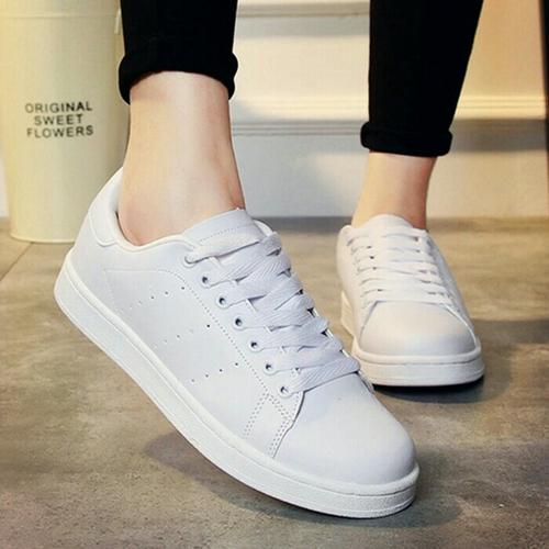 Foto Produk sepatu sneaker putih polos kets wanita murah ready no 36 37 38 39 40 dari MALKAN STORE