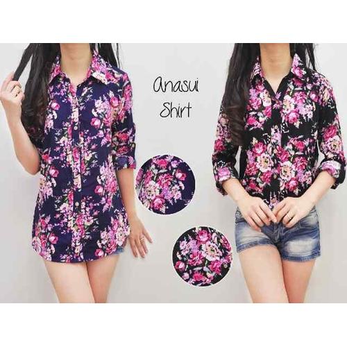 Kemeja wanita motif bunga Ana shirt 