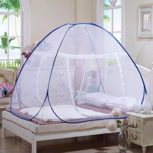 Foto Produk KL77B Kelambu Tidur Lipat Korea 160x200 Anti nyamuk & serangga PREMIUM - Biru dari bobo baby shop