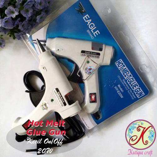 Foto Produk Hot Melt Glue Gun Eagle 20W / Lem Tembak kecil dari Kutique Craft