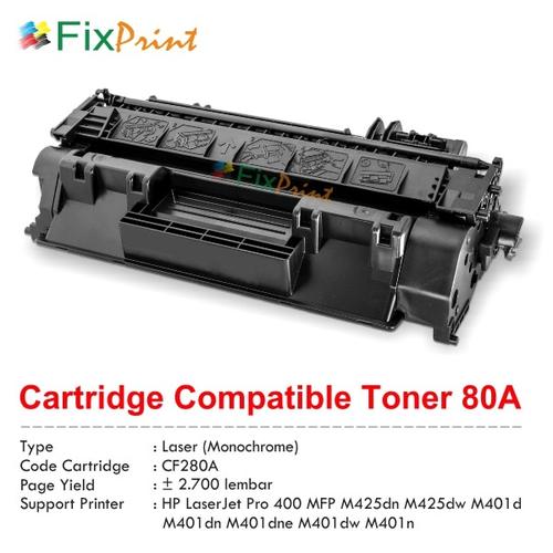 Jual Cartridge Toner Compatible 80A 