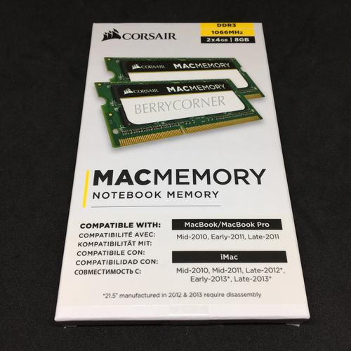 Foto Produk Mac Memory/RAM DDR3 1066/1067MHz PC3-8500 8GB KIT dari Berrycorner