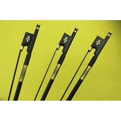 Foto Produk Bow Carbon Fiber Violin Biola 4/4 Black Siberian Horse Hair dari BijiSemutStore