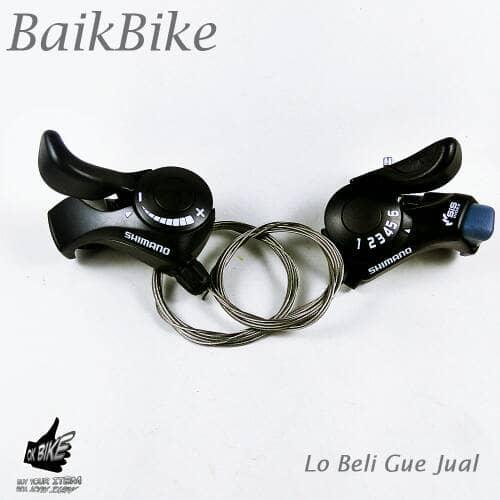 Foto Produk Shifter Shimano TX30 Set Kanan Kiri 3 X 6 Speed Auto Sepeda Lipat Sel dari baikbike29