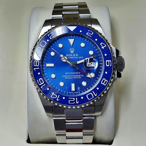 Jual Jam Tangan Pria ROLEX GMT-MASTER II BLUE Dial SILVER Steel - Kota  Surabaya - Oniomania | Tokopedia