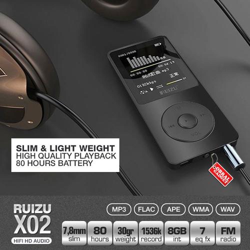 Gambar RUIZU X02 Digital Audio MP3 MP4 Video Player High Quality Lossless SQ dari Obral Gadget undefined Tokopedia