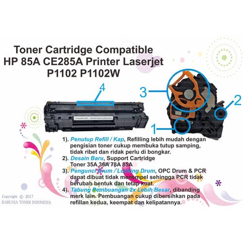 Jual Toner Cartridge Compatible HP 85A CE285A Printer Laserjet P1102 P1102W  - Kota Surabaya - KARUNIA TONER | Tokopedia