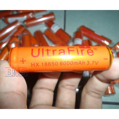 Foto Produk Baterai UltraFire Batre 18650 3.7V 6000mAh Button Top BRC Battery dari timbul terang