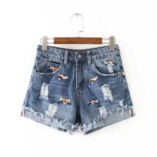Jual WST 19249 Tiger Embroidered Denim 