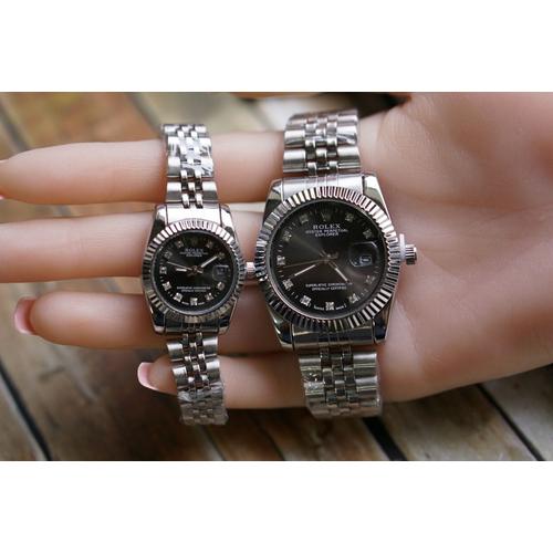 Foto Produk JAM TANGAN COUPLE JAM TANGAN ROLEX OYSTER SILVER KOMBI MURAH TERMURAH dari waw03