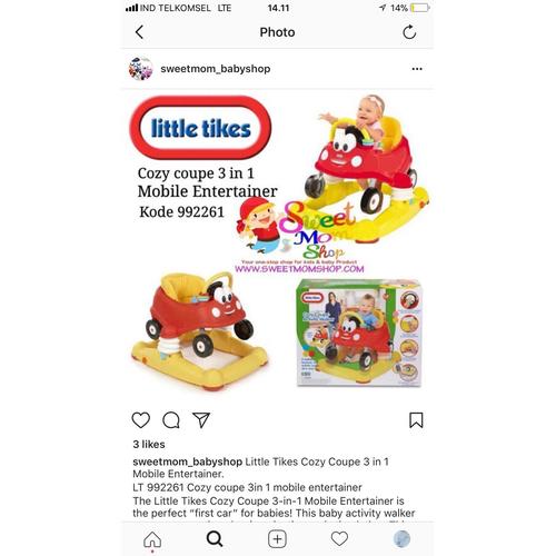 Jual Sweetmomshop Little Tikes Cozy Coupe 3 In 1 Mobile Walker Jakarta Utara Sweetmomshop Tokopedia