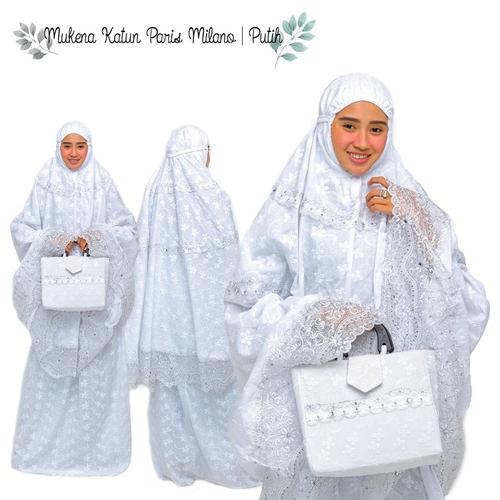 Foto Produk MUKENA KATUN PARIS MILANO PUTIH dari Pusat Mukena Indonesia