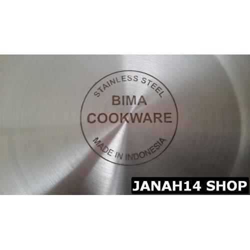 Foto Produk BIMA PRIMA Panci Stainless Saucepot 26 cm & Steamer kukusan 26cm NEW dari janah14 shop