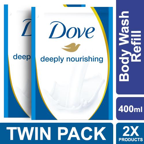 Foto Produk Dove Deeply Nourishing Body Wash Refill 400ml - Twin Pack dari Unilever Official Store