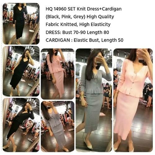 Jual SETELAN HQ 14960 SET Knit Dress 