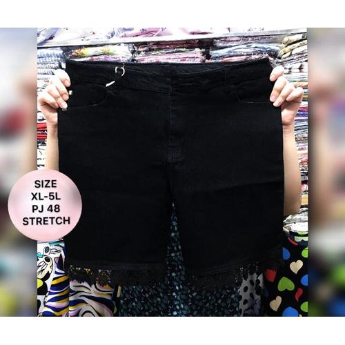 Jual Hot Pants Black Denim Pendek Ujung 