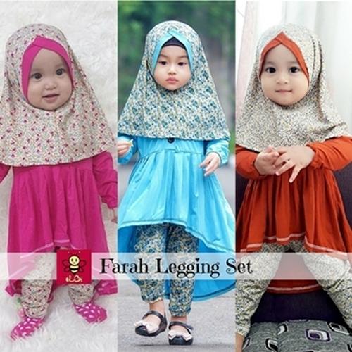 Foto Produk baju anak perempuan/baju muslim anak/ gamis anak/legging anak/farah dari LittleBee Boutique