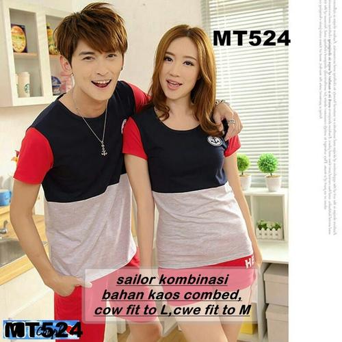Foto Produk BAJU COUPLE/BAJU PASANGAN/KAOS COUPLE/KAOS PASANGAN SAILOR KOMBINASI dari 1tanahabangcom