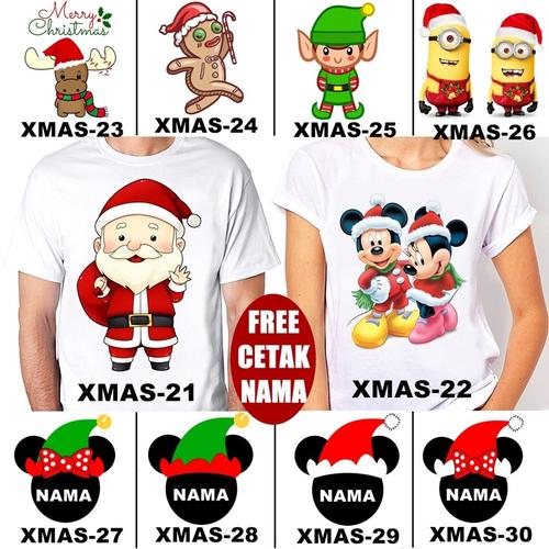 Foto Produk Kaos / Baju NATAL COUPLE CHRISTMAS DEWASA BANYAK MOTIF (FREE NAMA) dari KaosEry