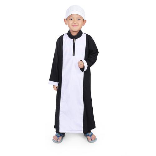 Gambar BAJUYULI - Gamis Koko Baju Muslim Anak Cowo Murah Putih Hitam KGS01 - L dari Bajuyuli Kota Cimahi Tokopedia