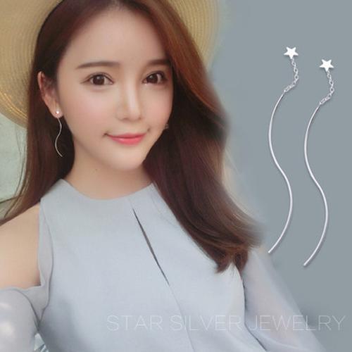 Foto Produk ANTING KOREA IMPORT WANITA GANTUNG BINTANG SILVER S925 dari All the Things I Need