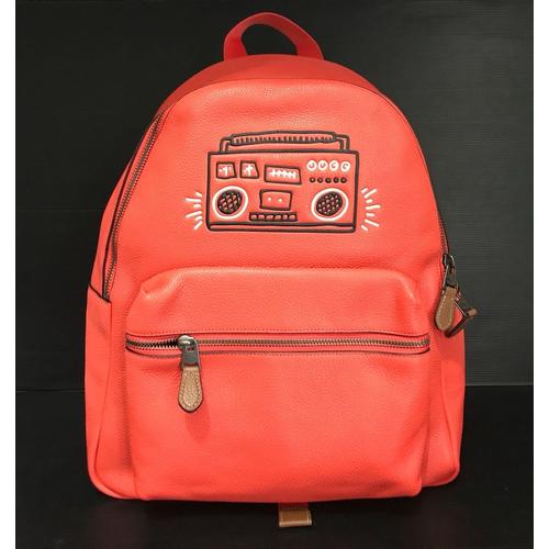 orange coach backpack