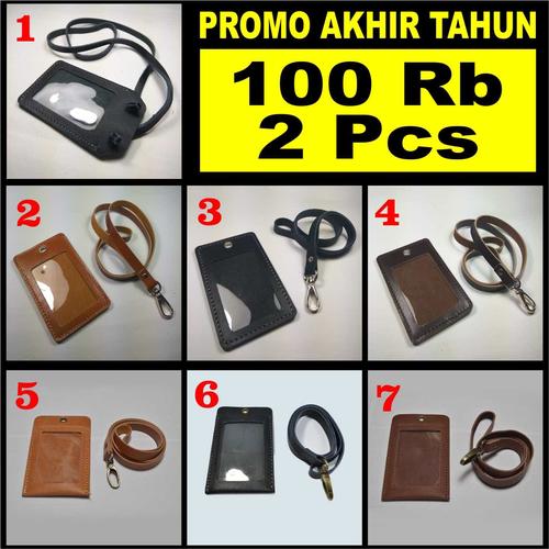 Foto Produk PROMO 100Rb 2 Pcs - gantungan dompet id card holder kulit asli dari philo