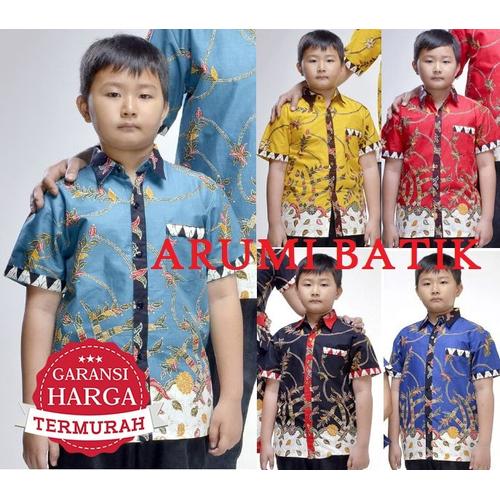 Foto Produk Kemeja / Hem / Atasan / Baju / Anak Laki Laki Batik 2183 6 - 12 Tahun dari Arumi Batik