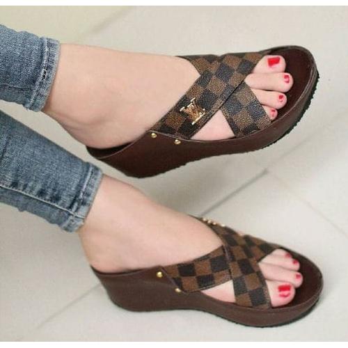 Foto Produk SANDAL WEDGES LV JH101 - Cokelat, 37 dari lucky six