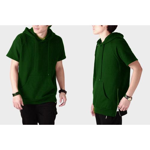Jual Hoodie Lengan Pendek Longline 