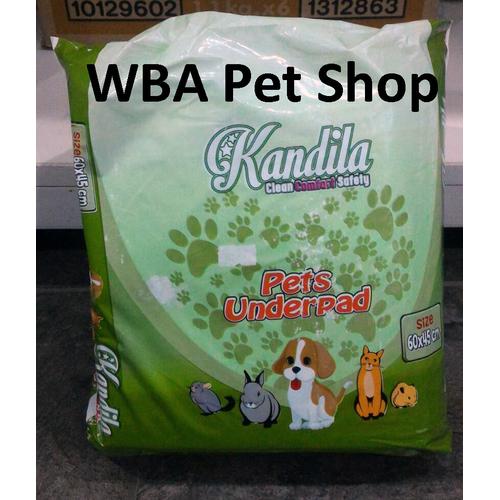 Foto Produk Alas Kandang / Perlak Pipis / Pee Pad Hewan ukuran 60x45cm isi 20pcs dari Warung Baju Anjing