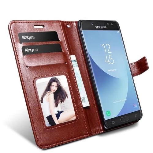 Foto Produk Casing Samsung J3 J5 J7 PRO 2017 Leather Kulit FLIP COVER WALLET HP dari arterycircle
