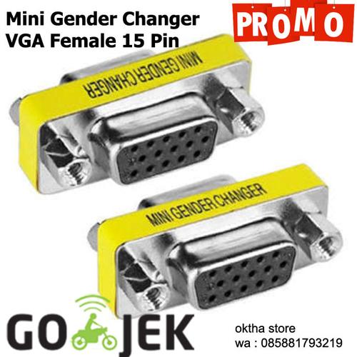 Foto Produk kOnektor VGA Female to Female Gender vGA 15 Pin dari Oktha Store