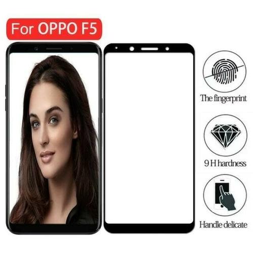 Foto Produk Tempered Glass Full 3D oppo F5 anti gores kaca curved warna dari Cahaya99 Accessories
