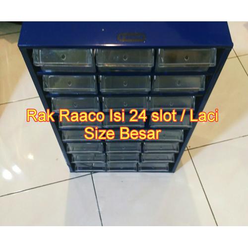 Jual Rak Raaco 24 slot laci Rak pernak pernik mur baut komponen - Kota ...