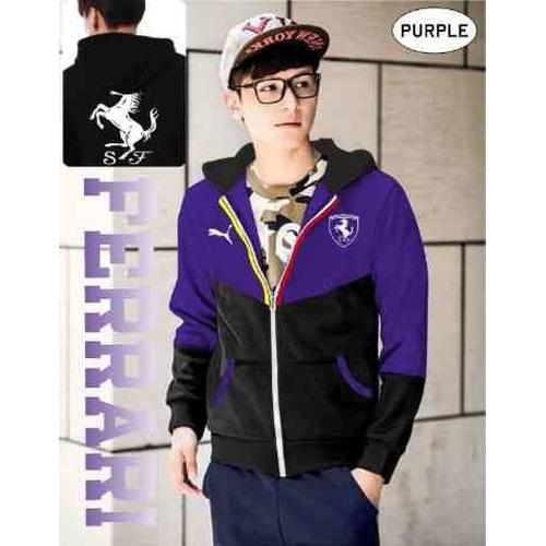 purple jacket man