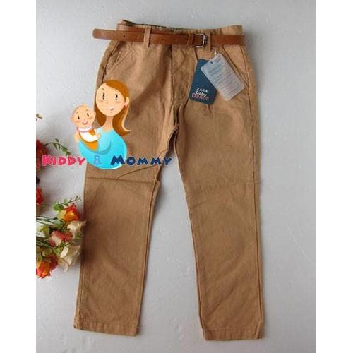 B944 Celana anak ZARA Boy Brown + Belt 