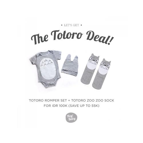 Foto Produk Hey Baby The Totoro Deal Romper Topi Socks - 3-6 Bulan dari Hey! Baby