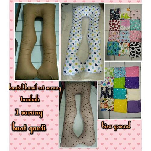 Foto Produk Bantal hamil set sarung tambah sarung 1 buat ganti dari toko basidoa