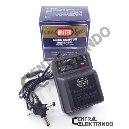 Foto Produk Adaptor 12V 500ma BRETER UNIVERSAL PP-500 dari Centralelektrindo