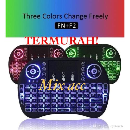 Gambar Rii Mini i8 Keyboard Wireless Touchpad RC with 3 COLOR Backlight dari Mix acc88 undefined Tokopedia
