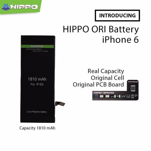 Gambar Hippo baterai iphone 6 1810 MAH Original Premium Cell Quality dari Hippo Official Store Jakarta Barat Tokopedia