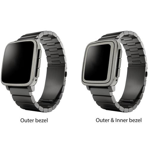 Foto Produk Stickerboy Pebble Time Steel Brushed Silver Bezel Button Wrap Skin dari Signature Vision Auto