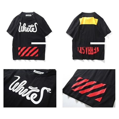 off white snake tee