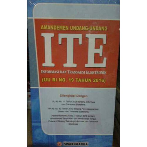 Foto Produk Buku Amandemen Undang--Undang ITE UU RI No. 19 Tahun 2016 dari pesan buku