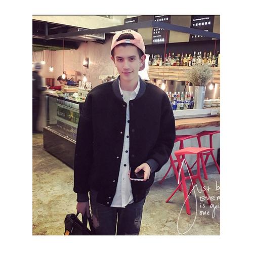 black wooly jacket