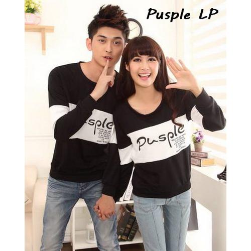 Gambar Kaos Lengan Panjang | Kaos Pasangan | Kaos Keren | couple pusple dari koleksi baju couple Kab. Sleman Tokopedia