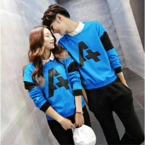 Foto Produk SWEATER COUPLE A TURKIS | COUPLE A | BAJU PASANGAN dari Jakarta Couple