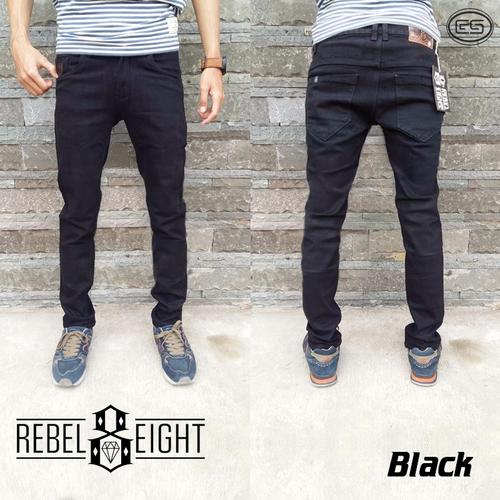 Jual Grosir Celana Jeans Slimfit Hitam 