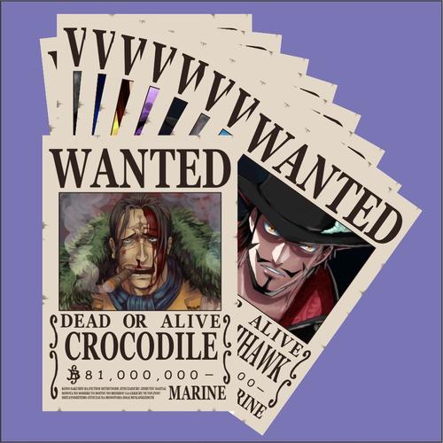 Jual BOUNTY POSTER WANTED One Piece karakter Crocodile dan Shicibukai lain Kota Surakarta